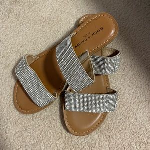 Sparkly Summer Leather Women’s Sandals Size 7.5